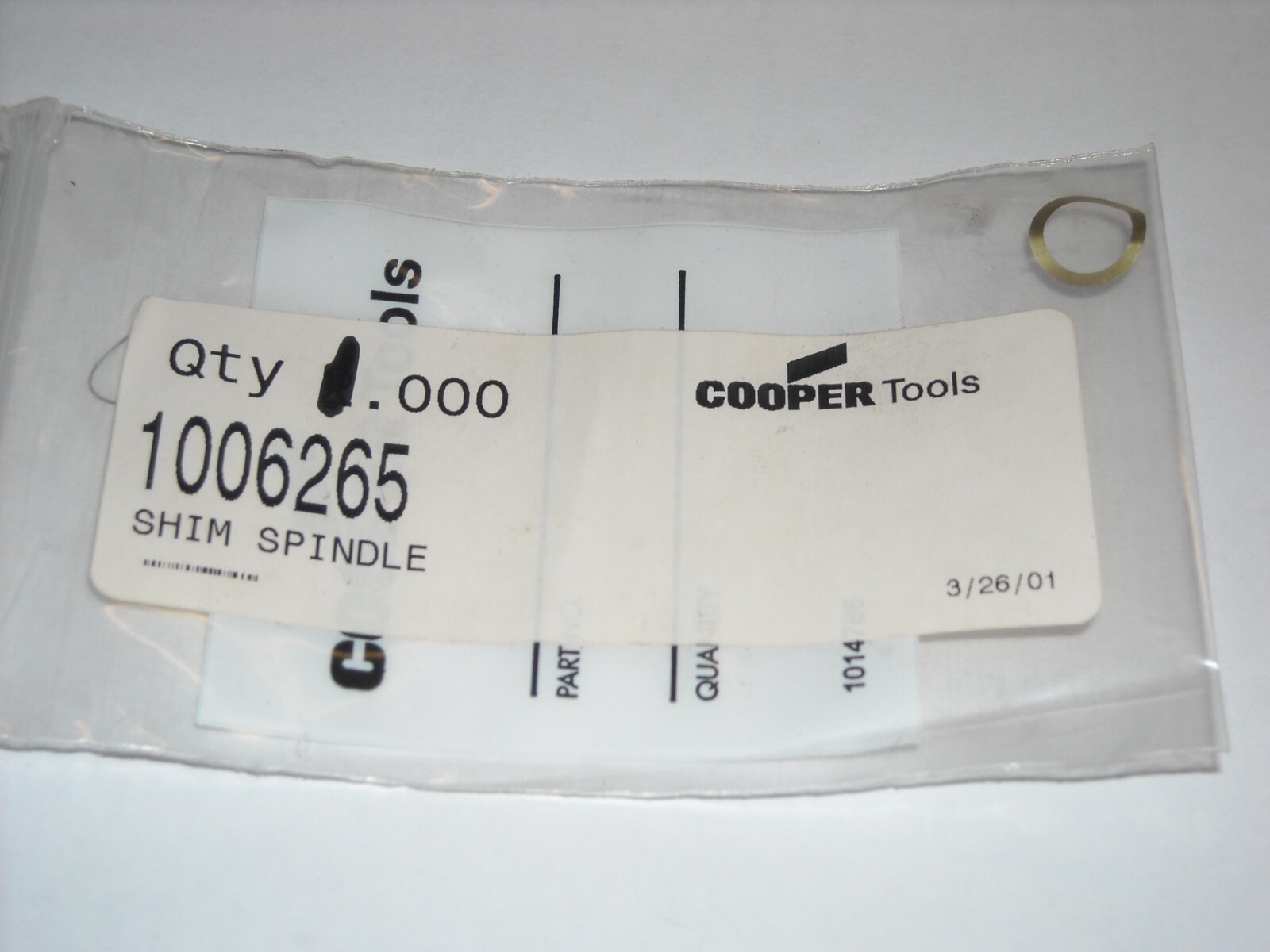 1006265, Shim, Gardner Denver, Cleco, Cooper Tools, New Old Stock
