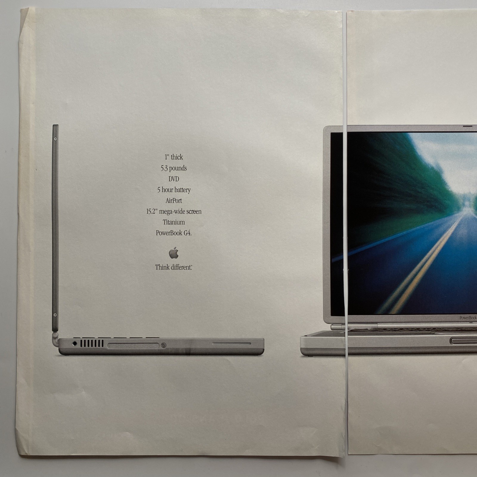 2001 Apple PowerBook G4 Titanium 2 pg PRINT AD Macintosh Laptop Computer Poster
