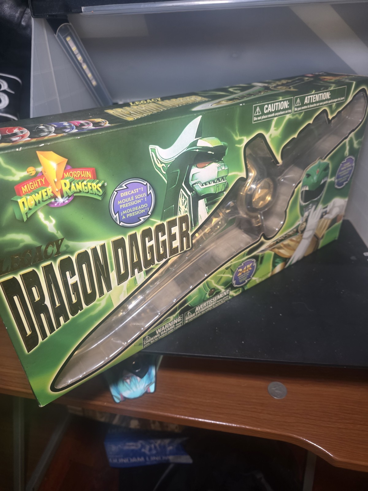Bandai Power Rangers Legacy Dragon Dagger 24K Gold Plated Collectible