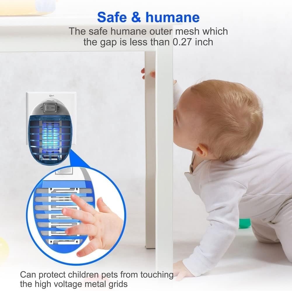 Mini Electronic Bug Zapper: Effective Mosquito & Fruit Fly Killer (4 Pack)