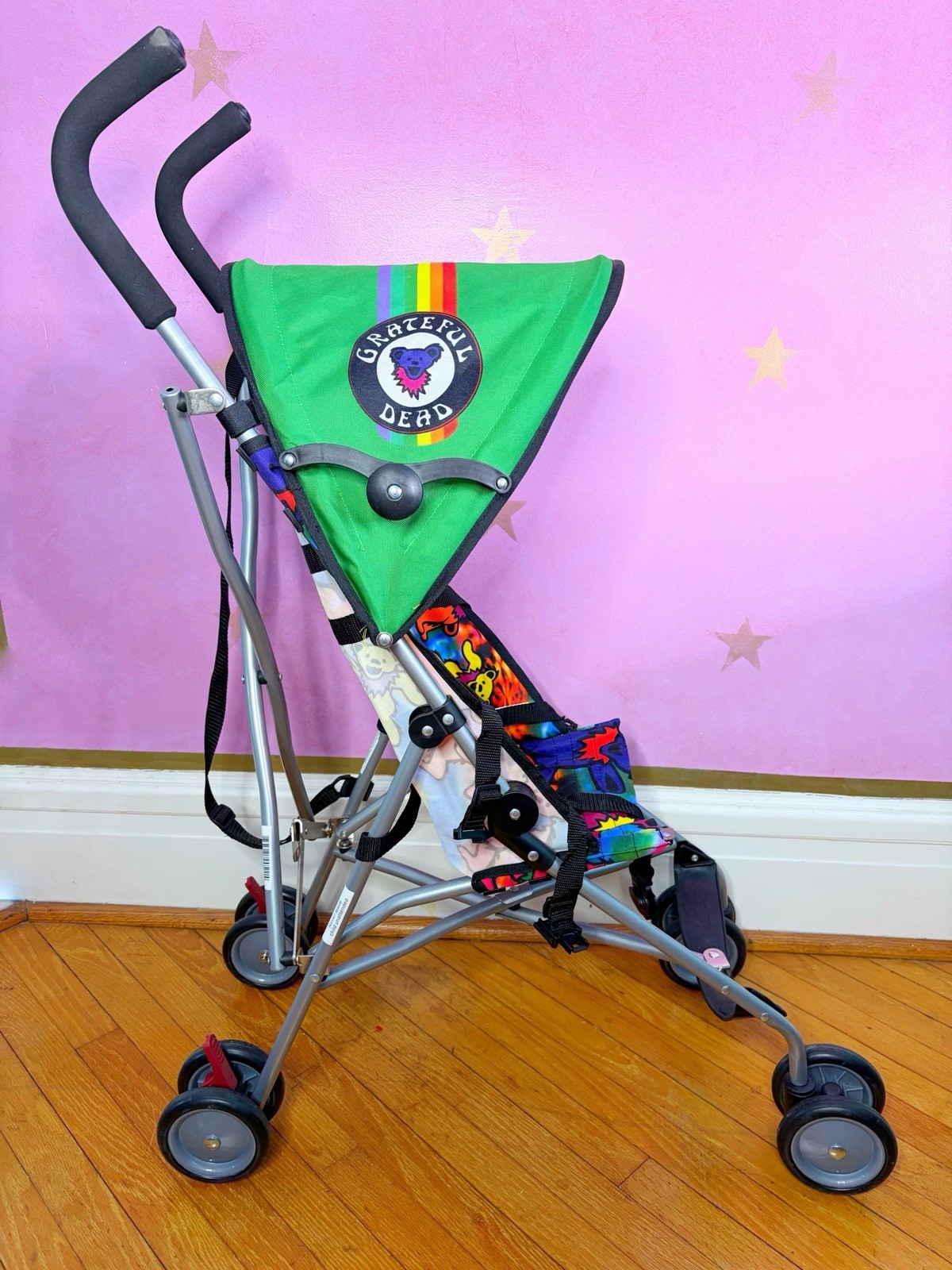 Daphylls Grateful Dead Theme Multicolor Bears Logo Baby Stroller Shoulder Strap