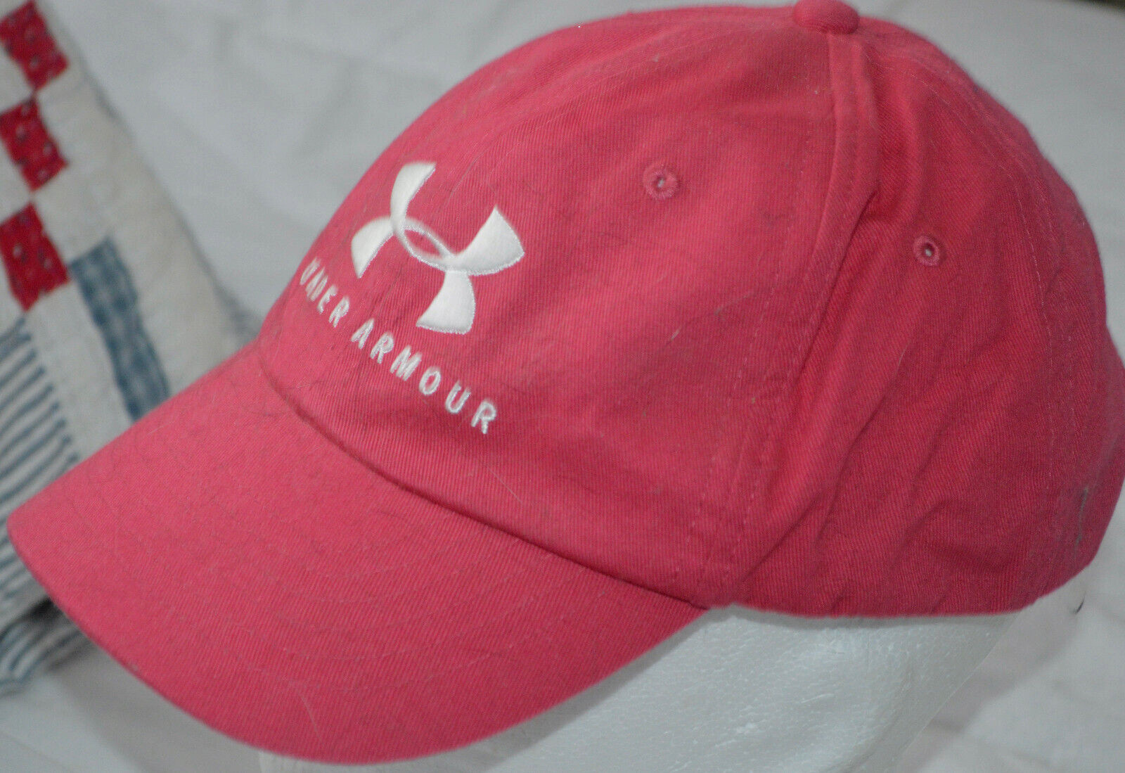UNDER ARMOUR WOMENS HAT GOLF PINK UA Free Fit EMBROIDERED LOGO VGC