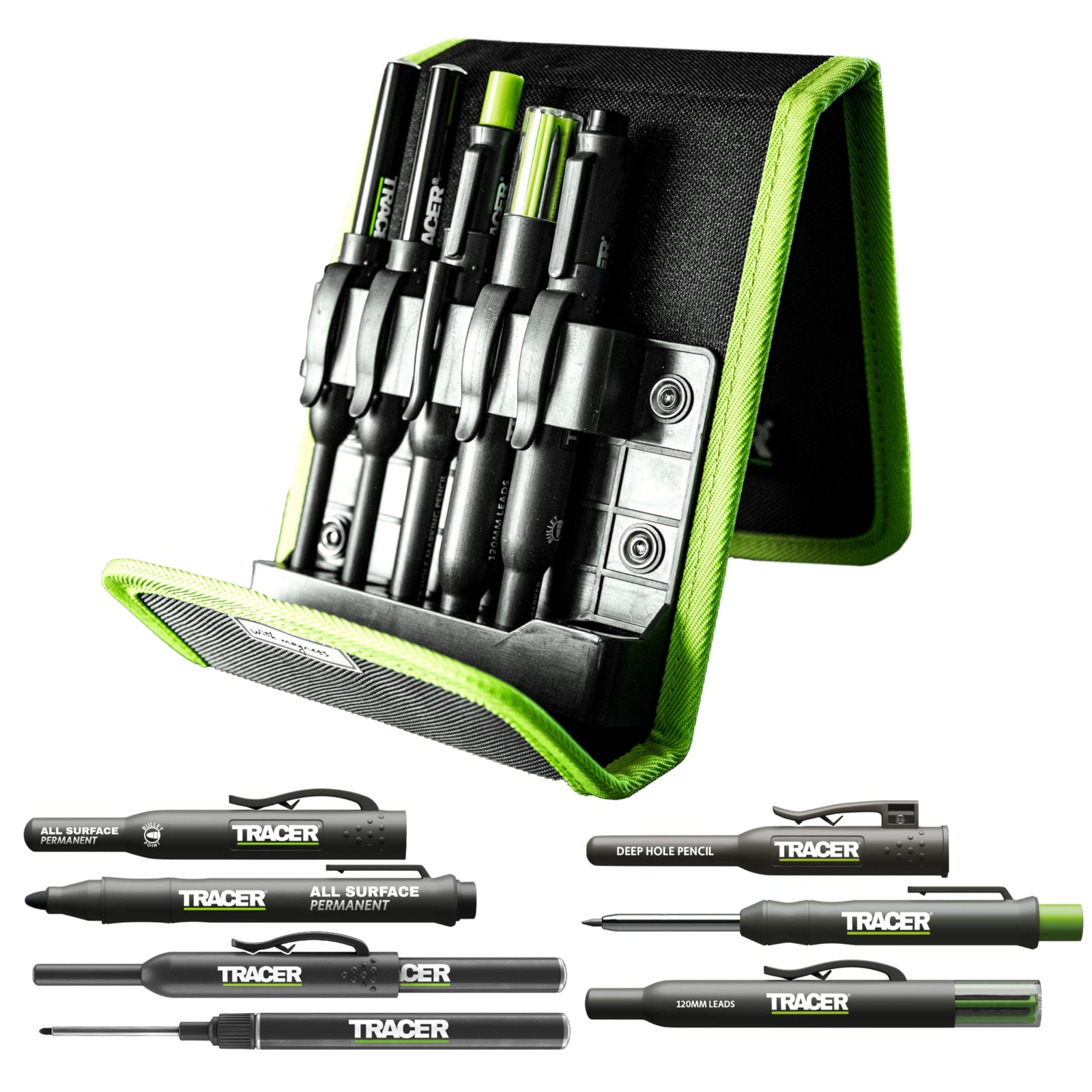 Mark Deep Holes Accurately - Tracer 5 Piece Carpenter Pencil Kit