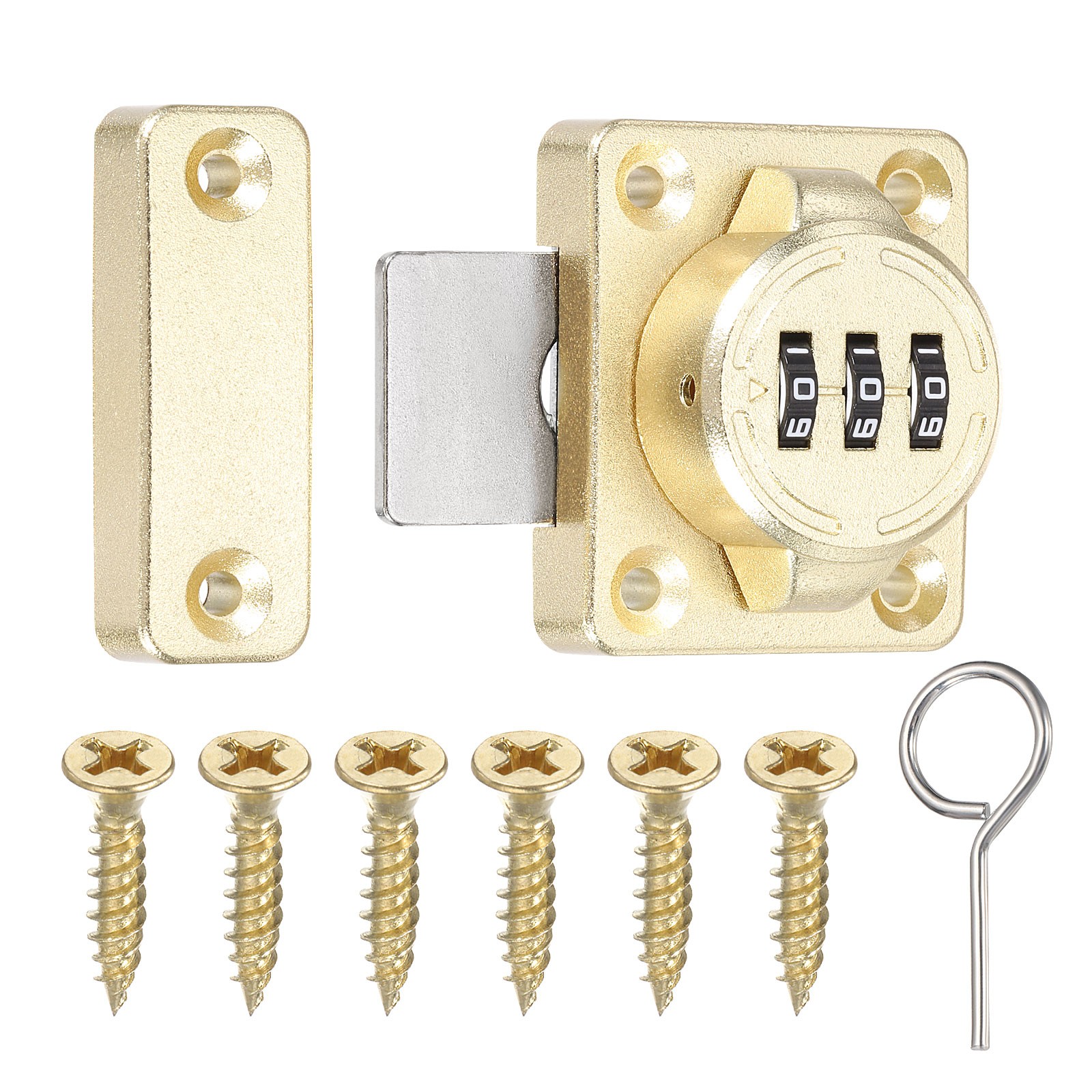 Combination Cabinet Latch Zinc Alloy Mechanical Keyless Password Locks Gold