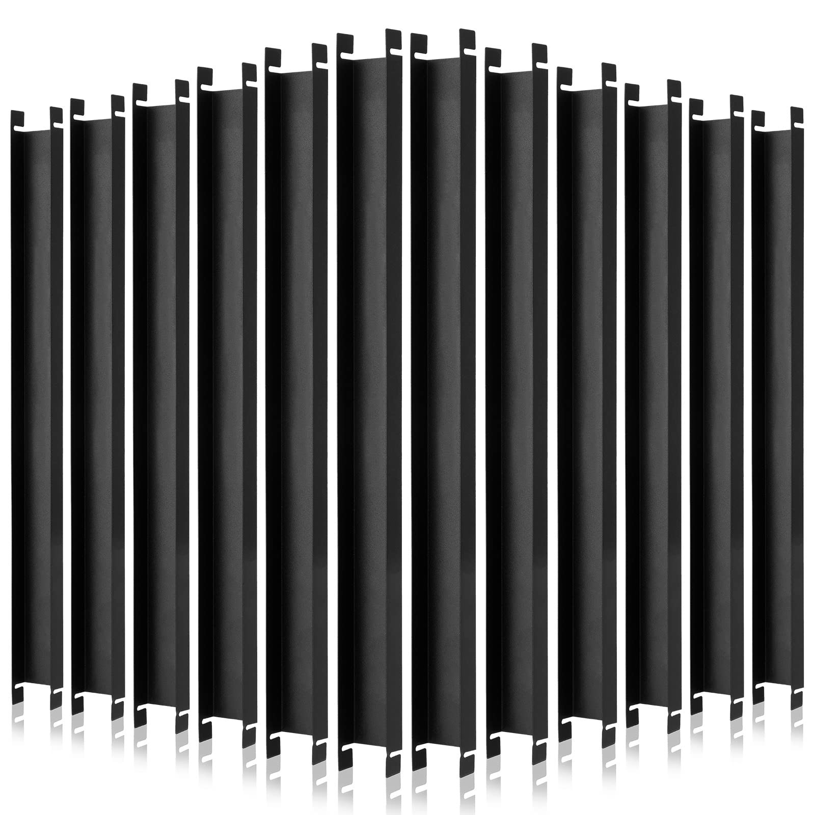 Peryiter 12 Pcs Front to Back Rails Lateral Drawer Hanging File Bar Black