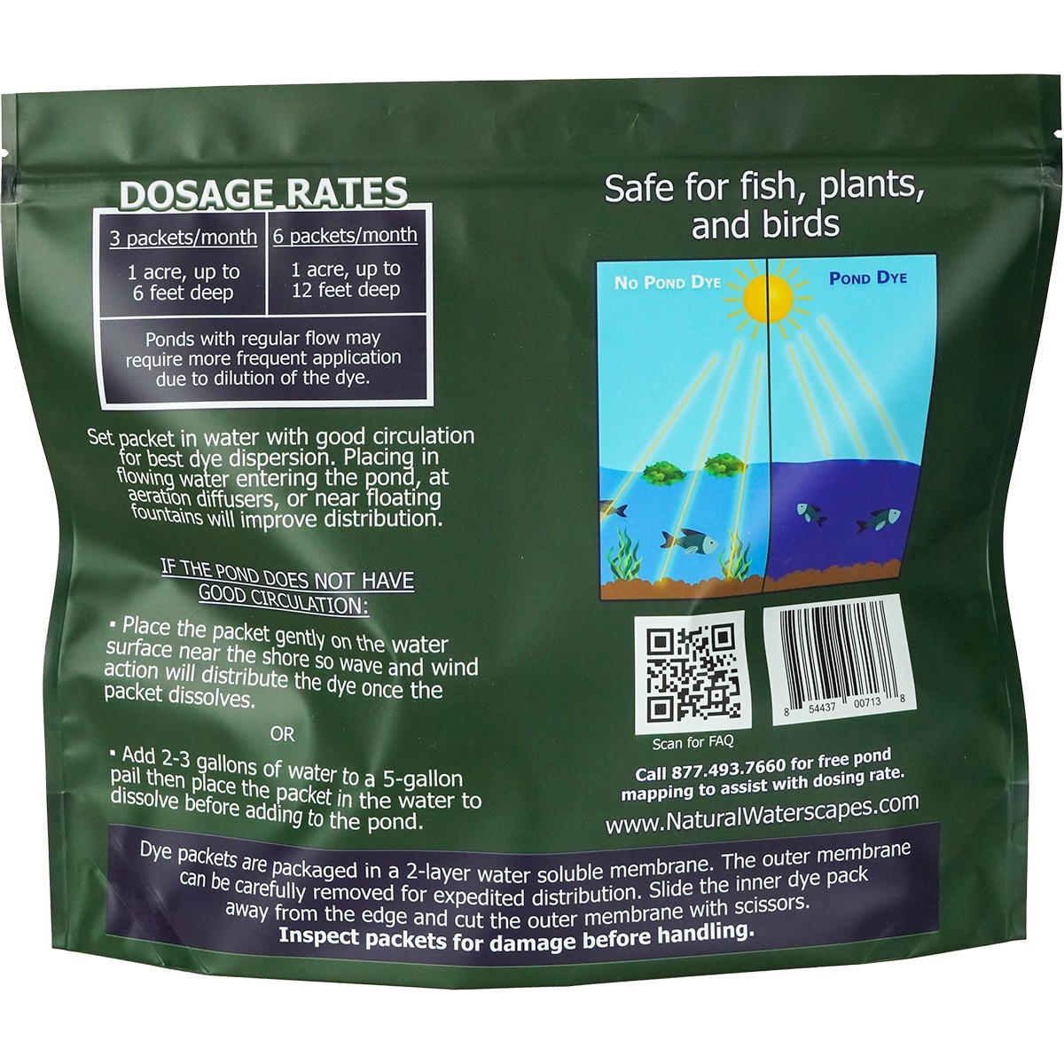 Natural Waterscapes Reflective Black Pond Dye Packets- 24 water soluble packets