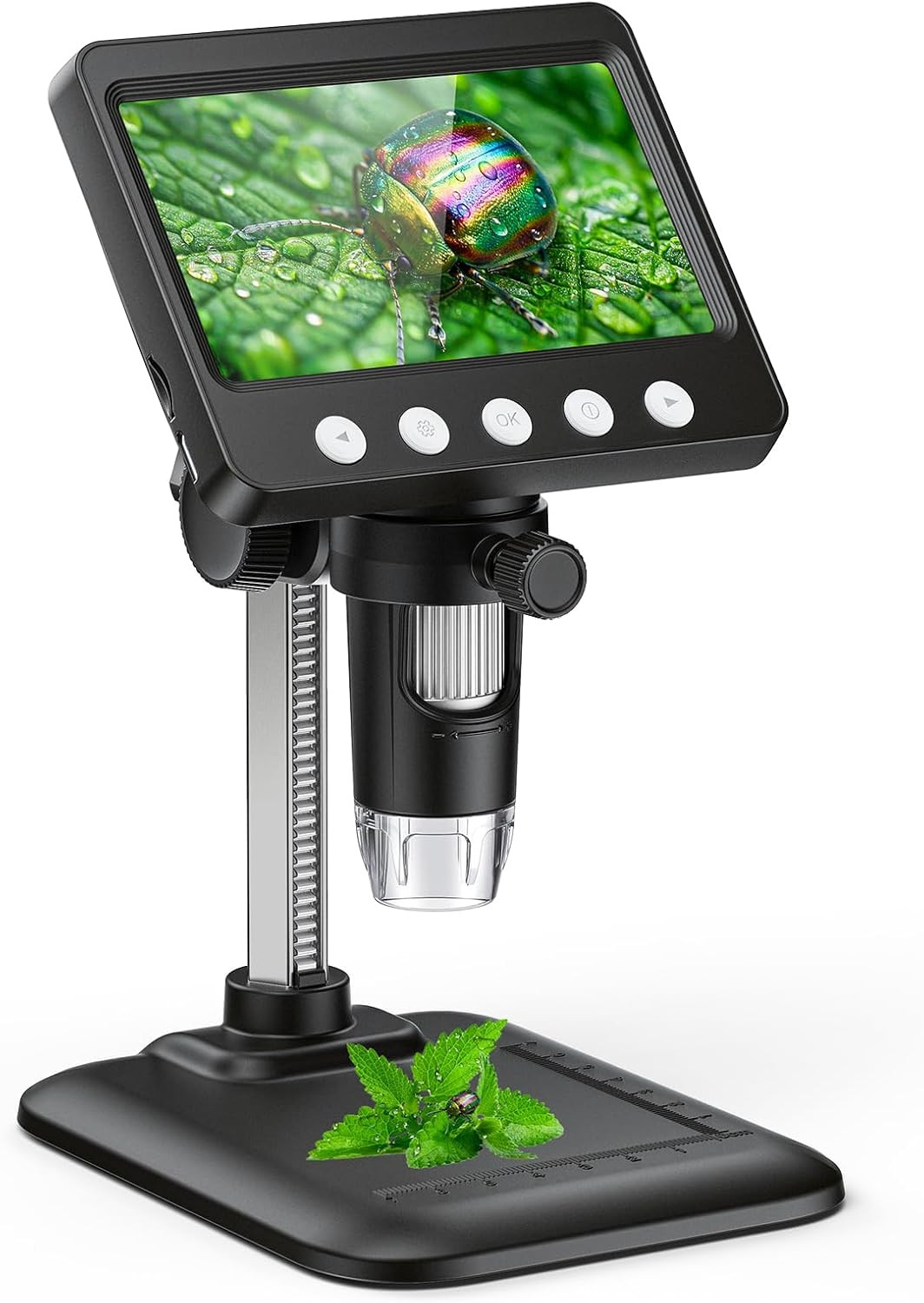 4.3" Digital Microscope for Adults, Coin Microscope 1000X Magnification