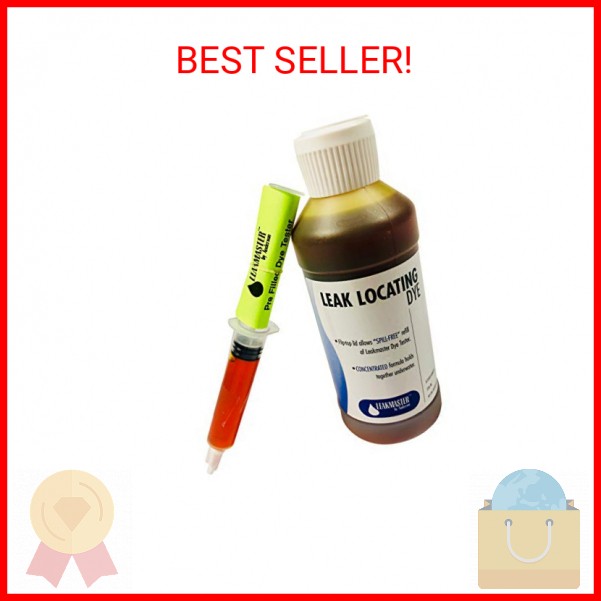 Pool Dye Leak Detection Kit | Fluorescent Yellow Pool Dye Syringe & Refill Bottl