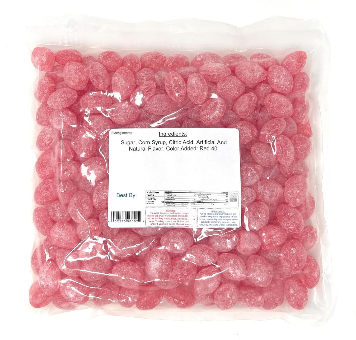 2 Pound Wild Cherry Sanded Candy Drops, Sweet Nostalgic Hard Candy