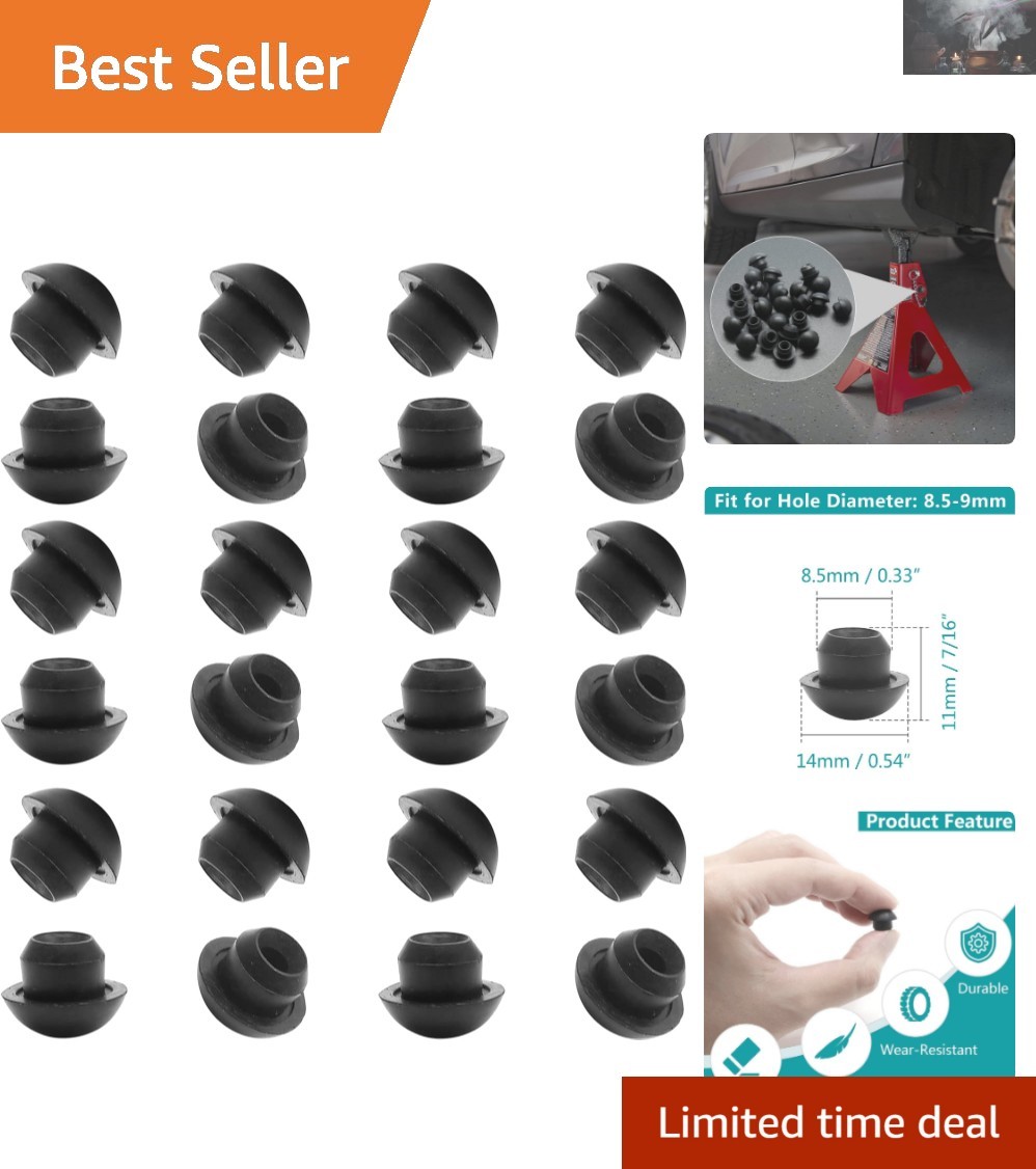 24 Rubber Oil Reservoir Filler Plugs - 8mm Diameter for Easy Installation