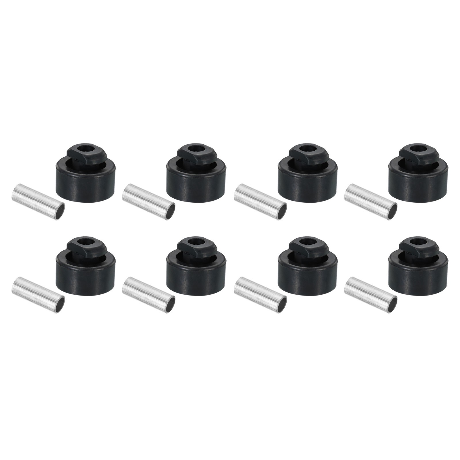 8PACK 1.6"x1.2" Compressor Rubber Feet Foot Mount Anti Vibration Iron Tube Black