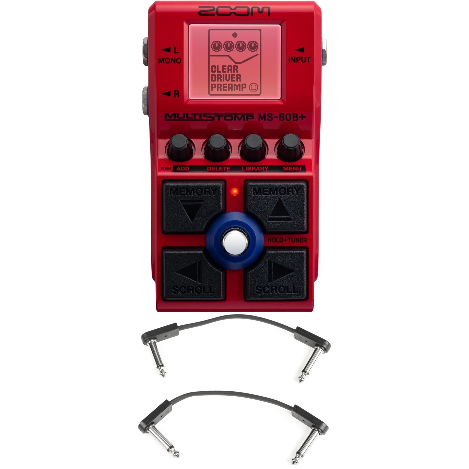 Zoom MS-60B+ Multistomp Bass Effects Pedal with EBS Patch Cables