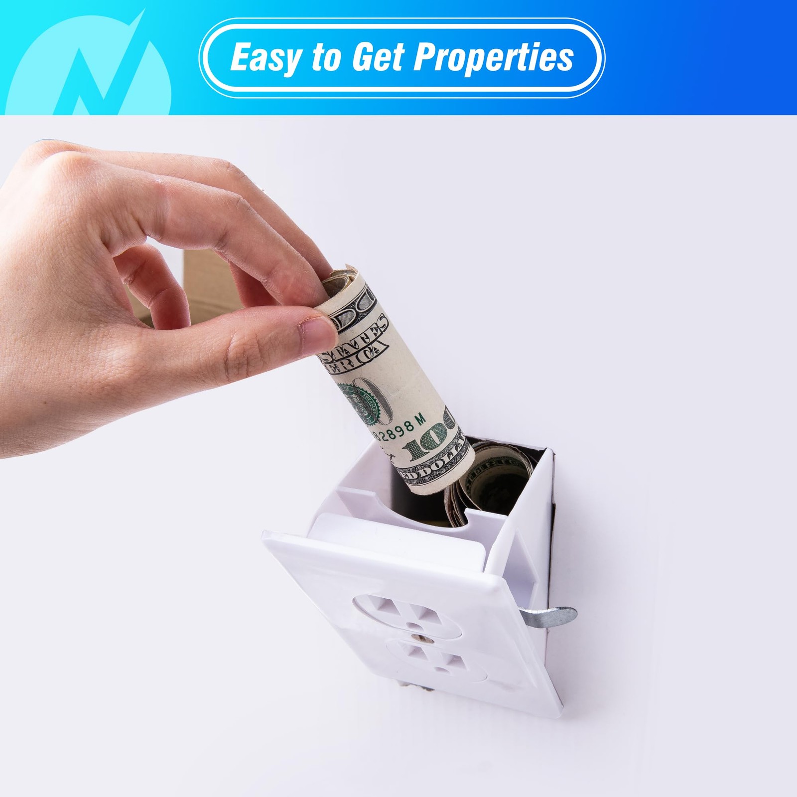 Wall Outlet Hidden Safe Polystyrene Wall Diversion Safe Easy Installation Hid...