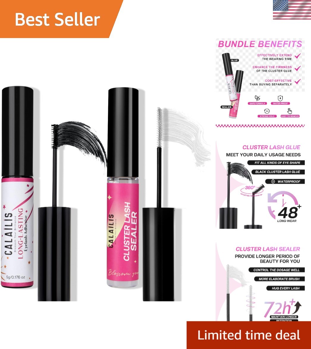 Lash Bond and Seal - Cluster Lash Glue for Extensions, Super Strong Hold, Lon...