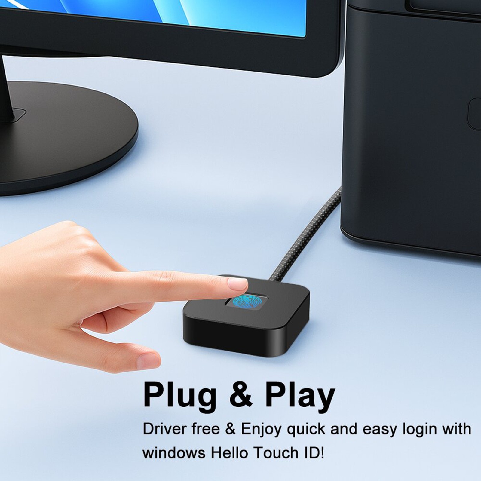 USB Fingerprint Reader Fast Recognition For PC 10 11 Easy To Use DSO