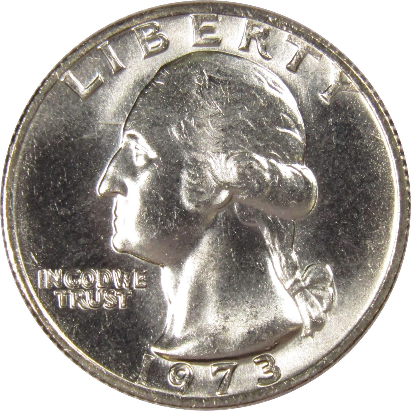 1973 Washington Quarter Clad Uncirculated Mint State 25c Coin