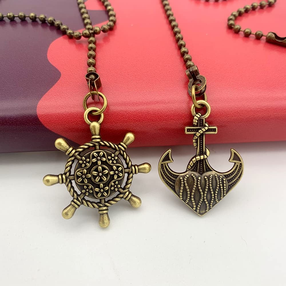 Dotlite Nautical Ceiling Fan Pull Chain Rudder & Anchor, 2Pcs 12,