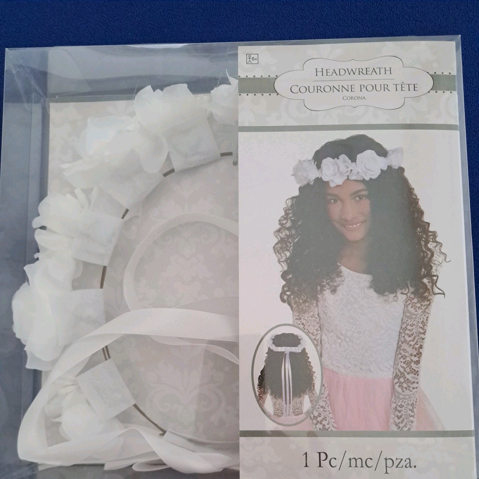 Communion/Wedding White Floral Headwreath