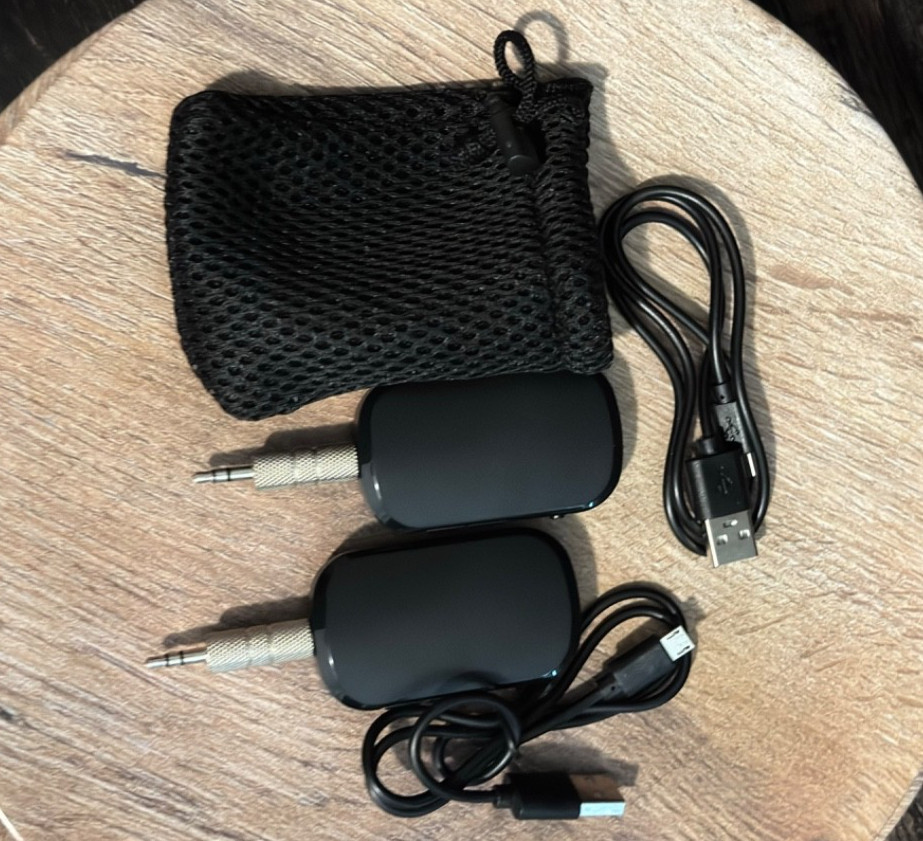 2x By Differ Bluetooth 3.5mm Wireless Audio Transmitter Adapter Set