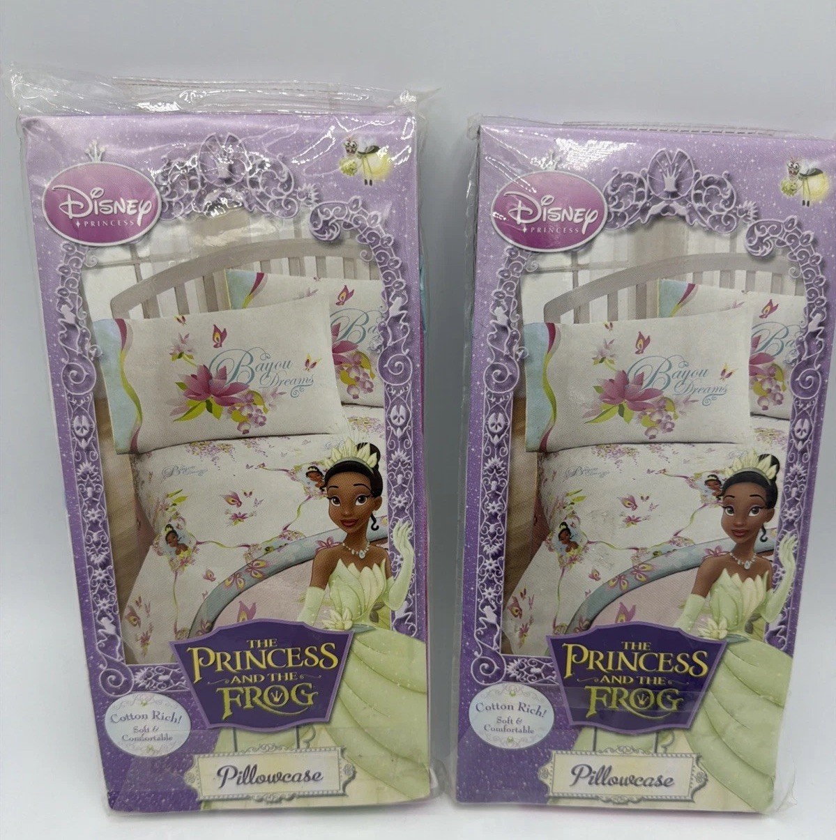 2 ~ Disney Princess and the Frog Pillowcase - Standard Size - Brand New