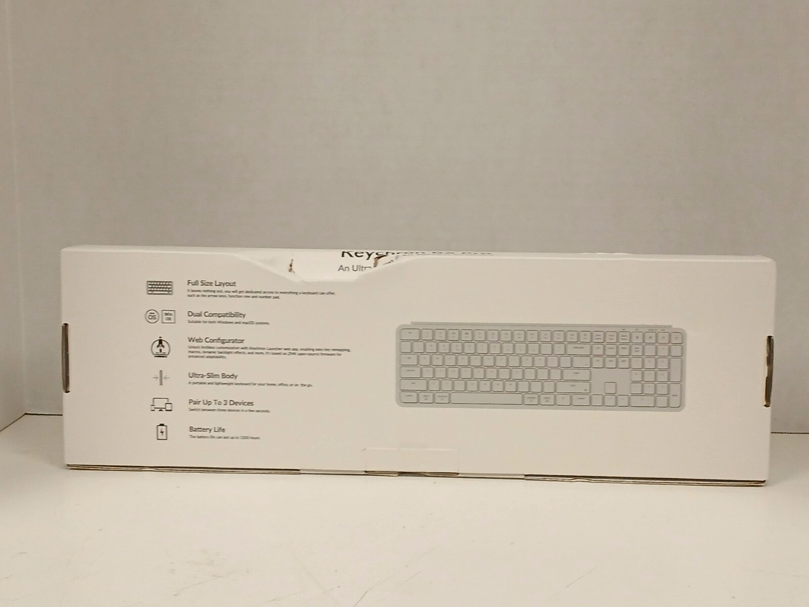Keychron B6 Pro An Ultra-Slim 2.4G Wireless Keyboard, White