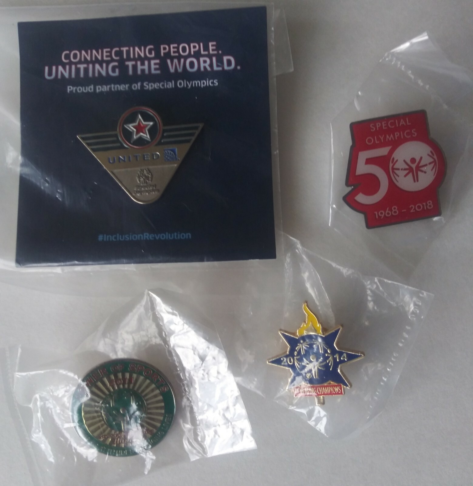 Special Olympics Lapel Pins Lot of 4
