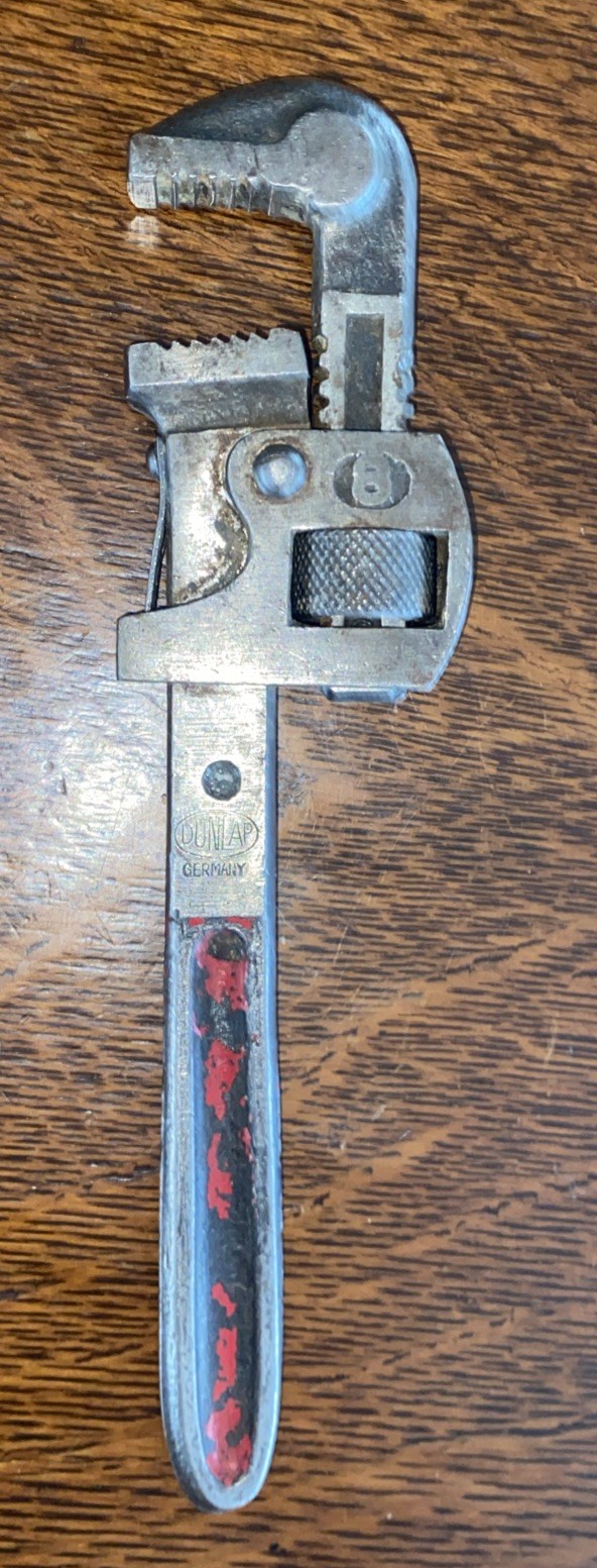 Vintage Dunlap 8" Pipe Wrench Germany