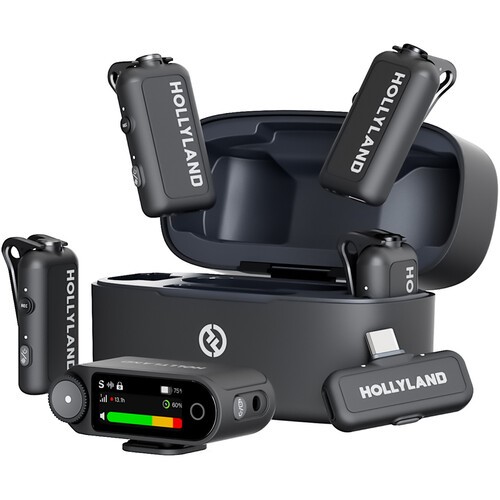 Hollyland LARK MAX 2 Combo 4-Person Wireless Microphone System for Cameras and M