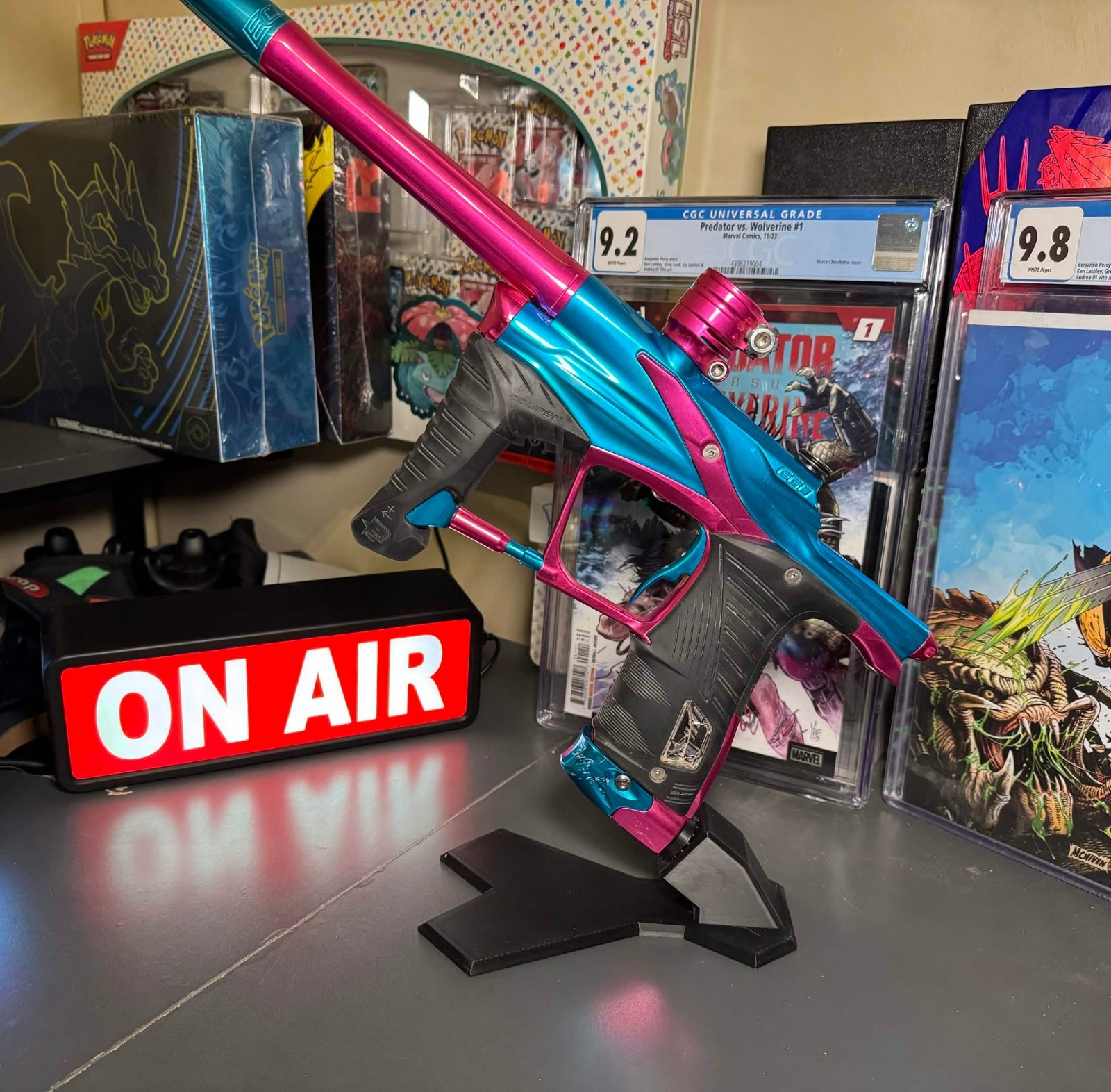 Paintball Marker Display Stand - Black - Strong Material - Fast Shipping!