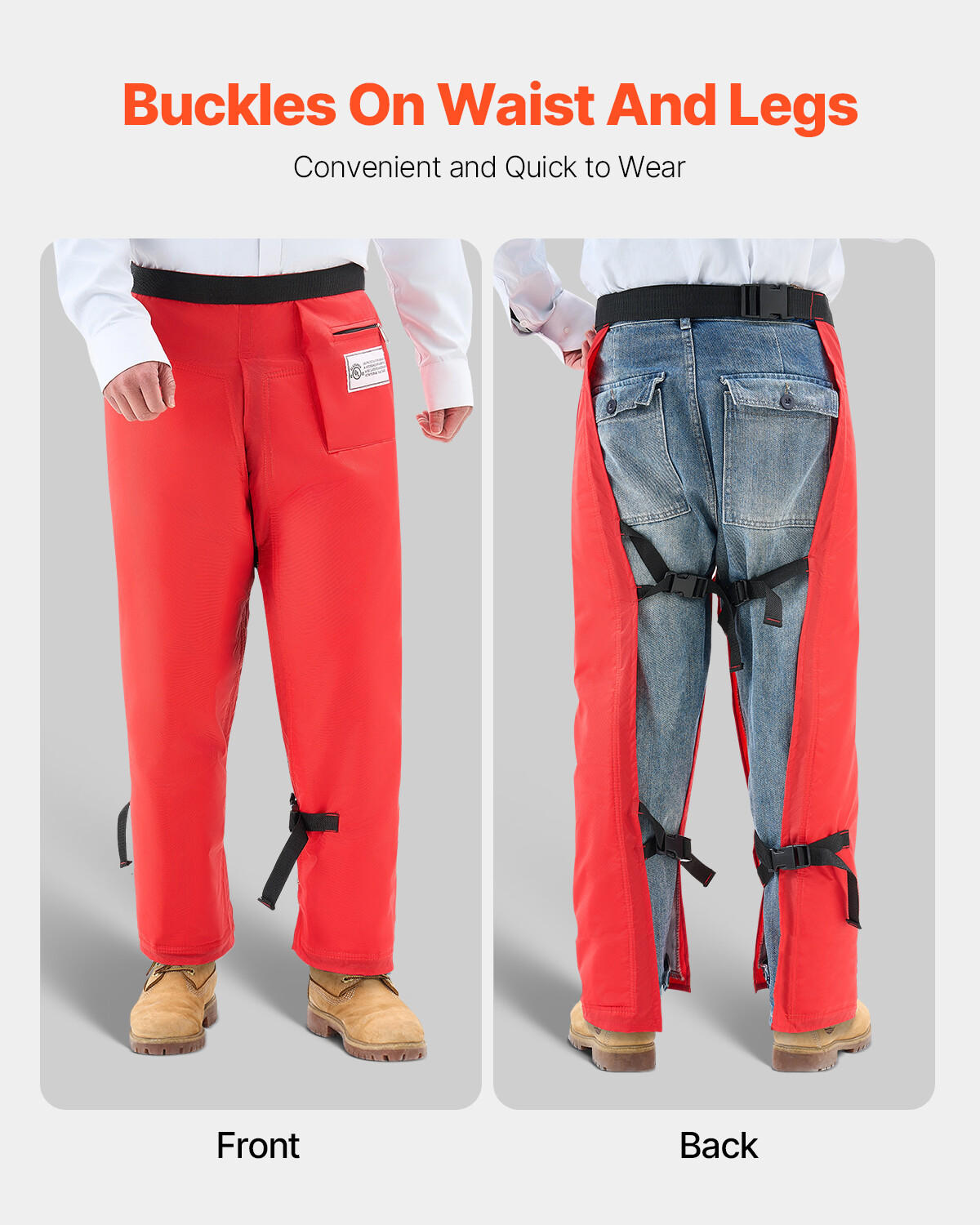 Chainsaw Chaps 34.2" Apron Style Forestry Chainsaw Safety Chaps Class C Small