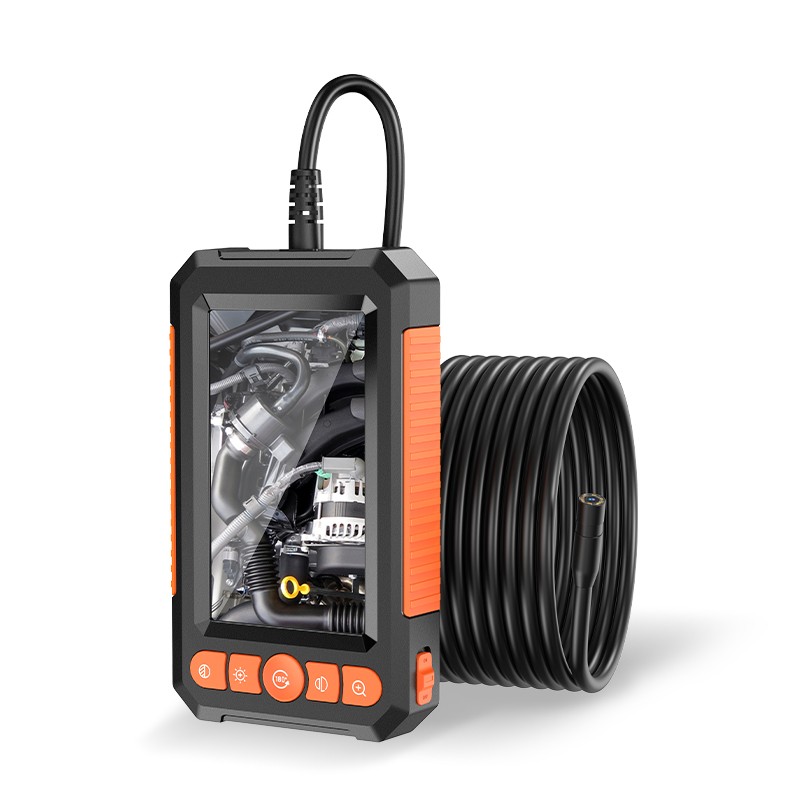 5m IP67 Borescope Dual Lens Built-in LCD Screen Auto Drain Inspection Camera