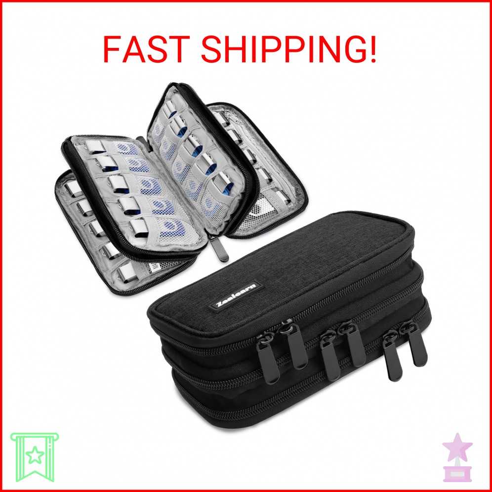 USB Flash Drive Case with Labels, Gifts for Men, USBs Case Organizer Holds 30 Pc