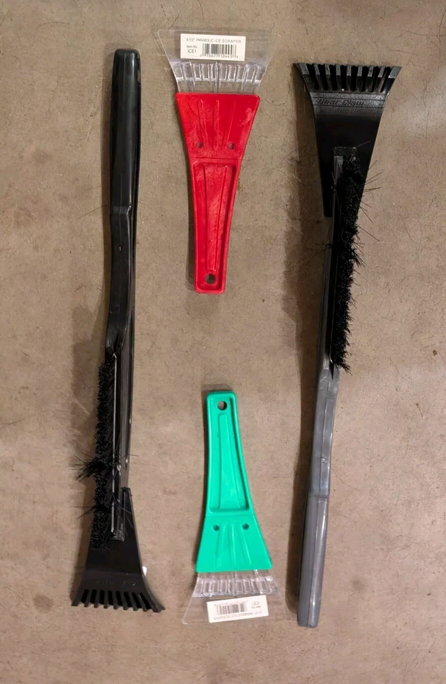 Lot Of His And Her Ice Scraper Snow Brush Set HD Scraper & Scraper/Brush Set x4