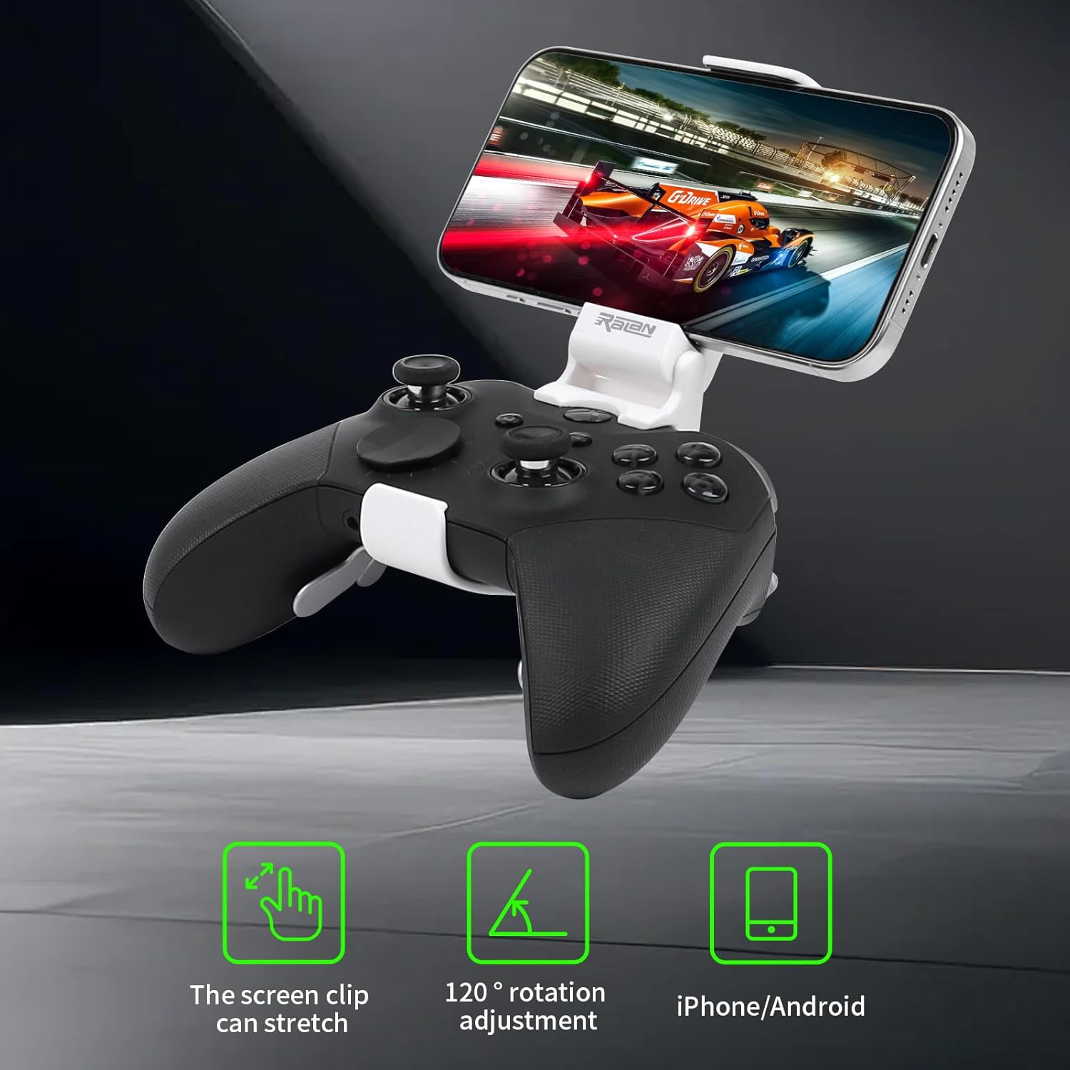 RALAN Phone Mount Holder for Xbox Elite Controller Series 2-Accessories, Adjusta