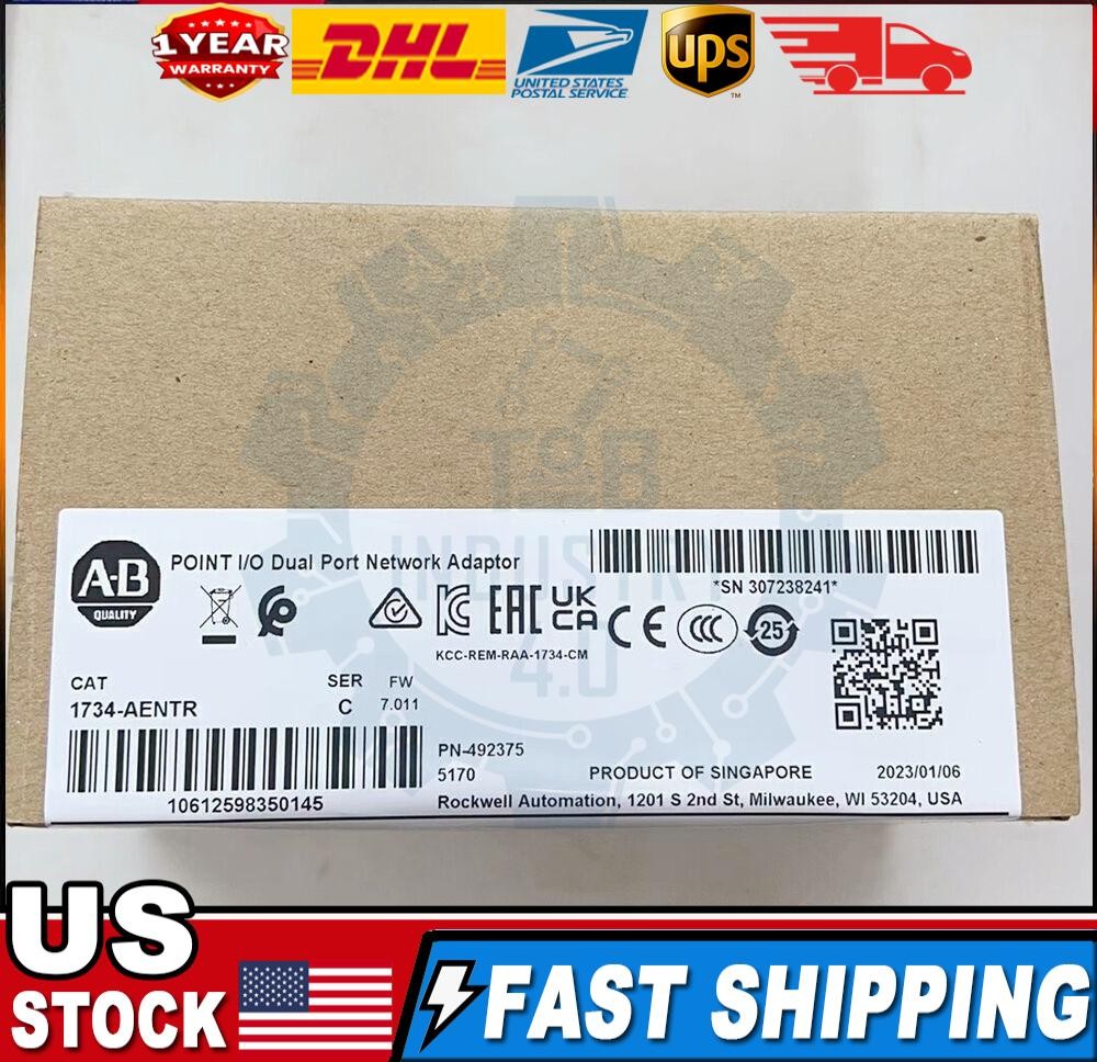 NEW Sealed Allen-Bradley 1734-AENTR SER C POINT I/O Dual Port Network Adaptor