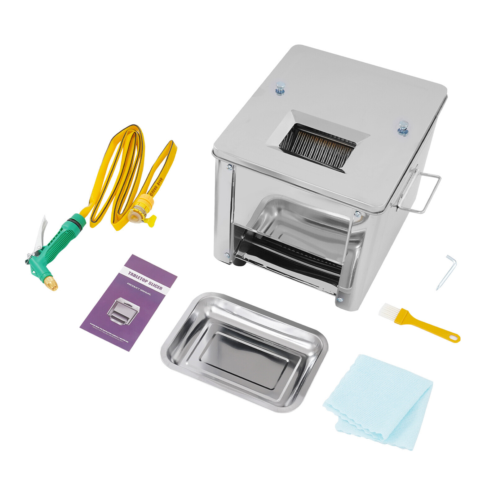 110V Electric Meat Cutter Meat Slicer Shredded Cutting Machine Stainless Steel