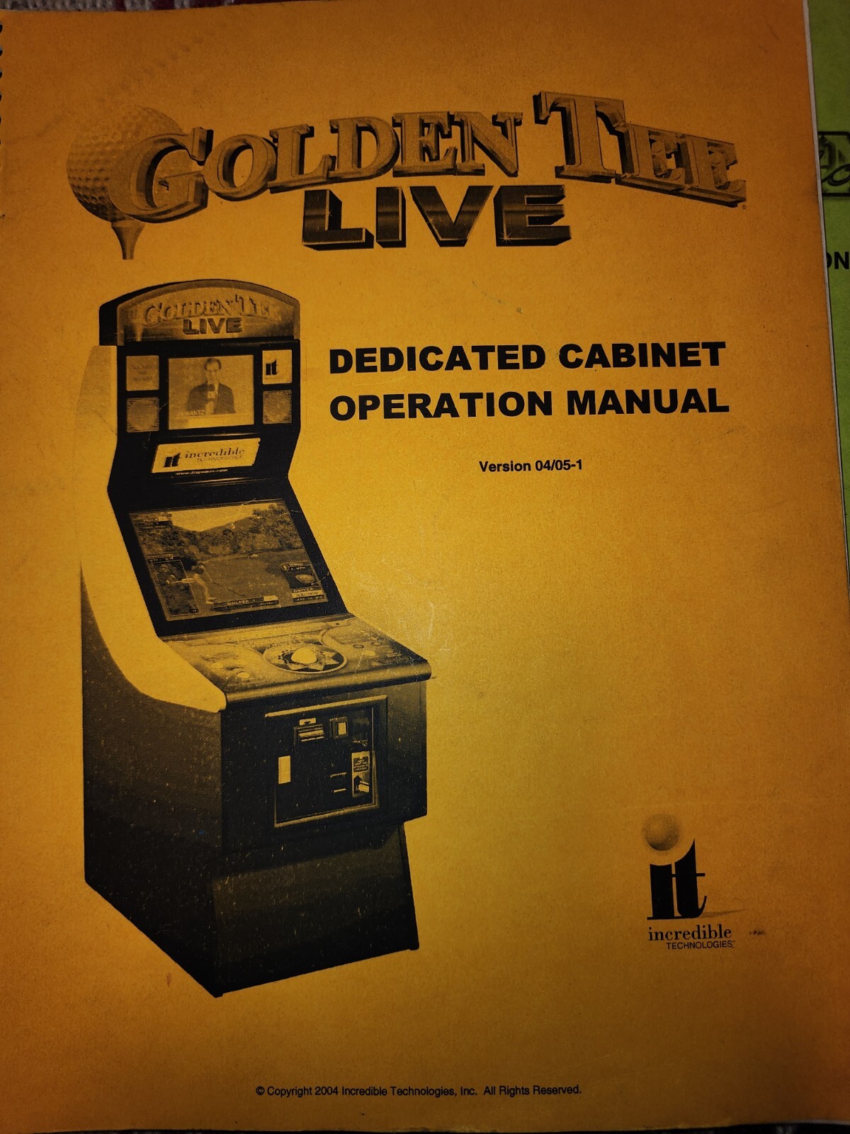 Golden Tee 97 Manuals Pete Jacobson Arcade