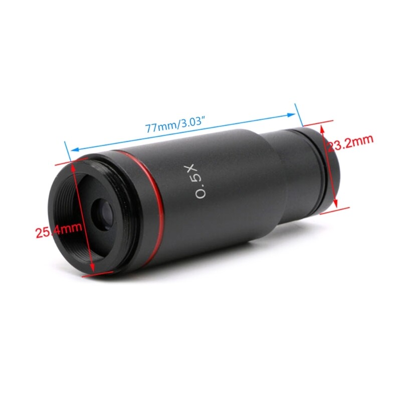 0.5X Magnification Monocular Zoom- C Mount Lens 23.2mm For Microscope Camera