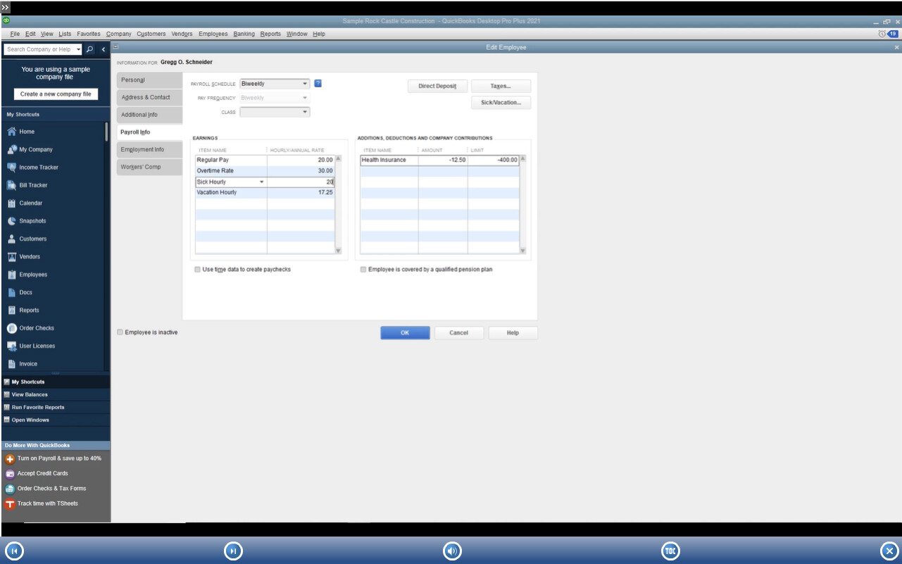 QUICKBOOKS PRO 2021 DELUXE Training Tutorial Course with Quick Reference Guide