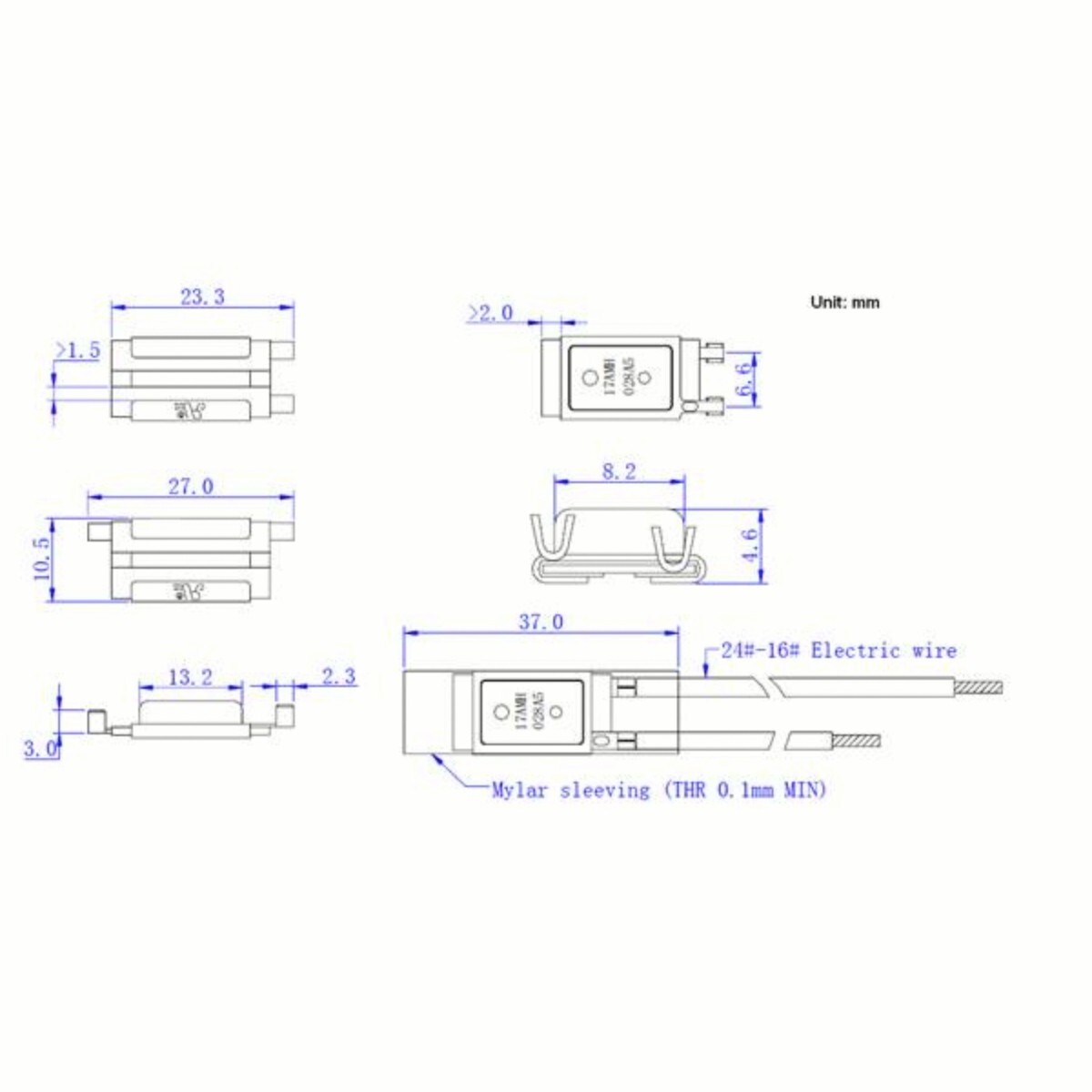 3x 17AM Motor Thermal Protector 45-180℃ Temperature Control Switch Thermostat