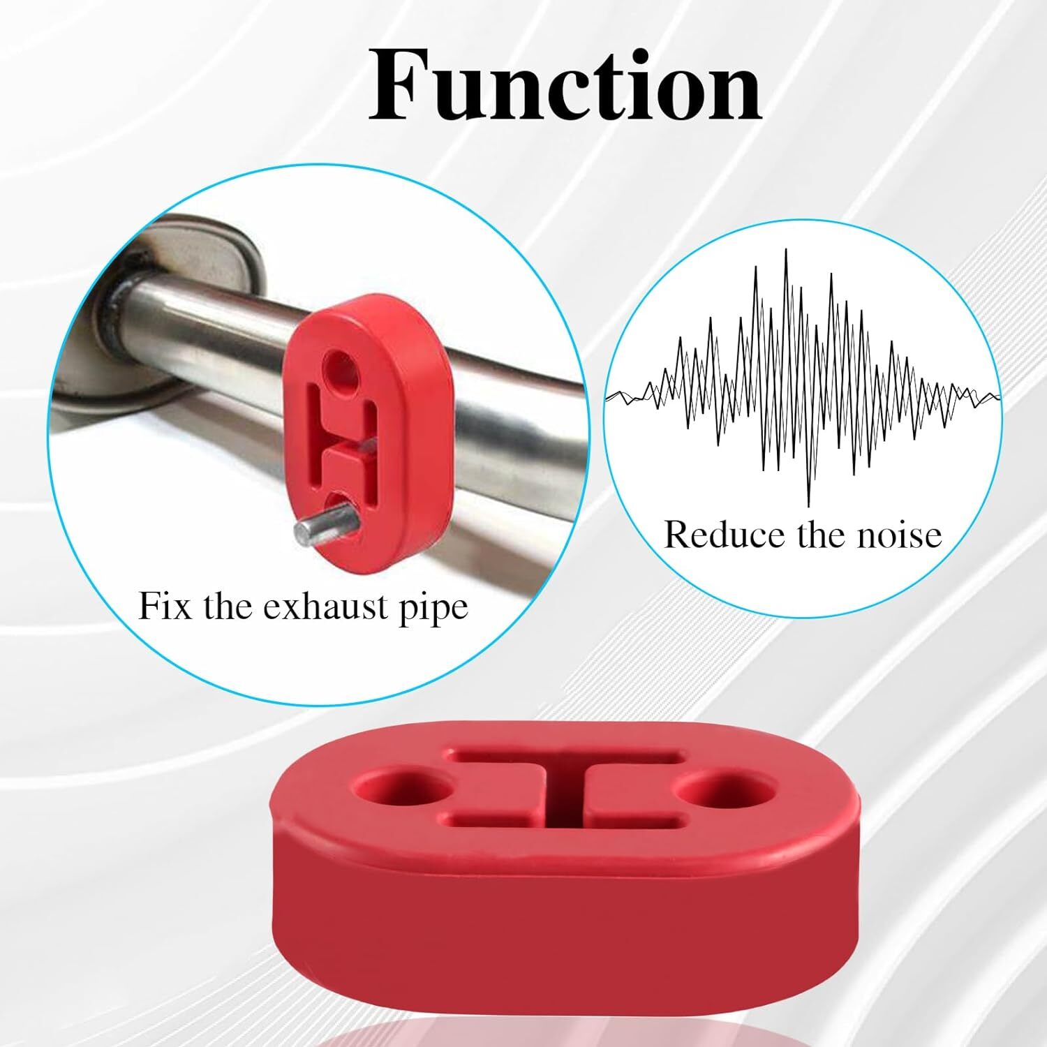 2pcs Heavy Duty Rubber Exhaust Tail Pipe Mount Bracket Hanger Bushing Insulator