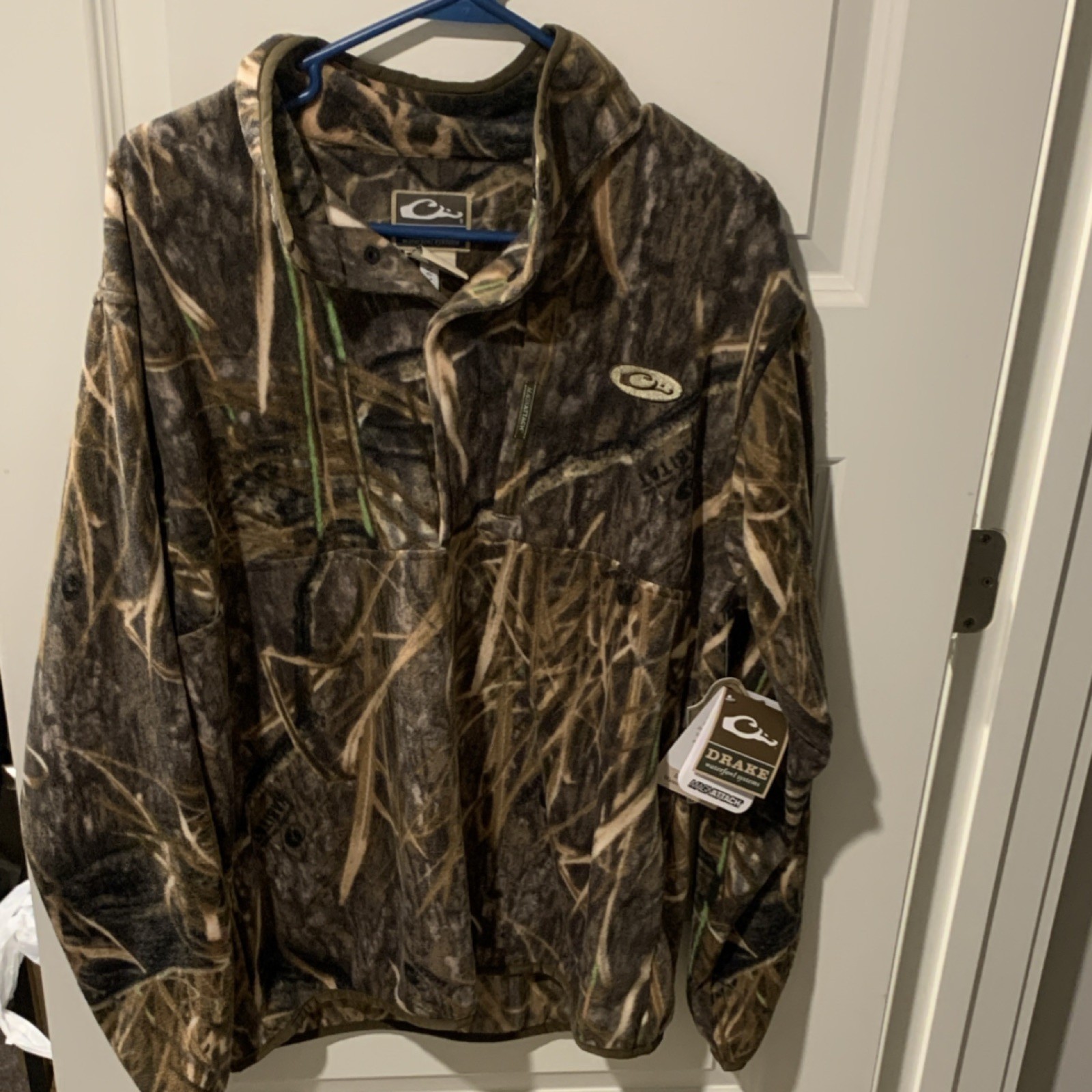Drake Waterfowl 1/4 Placket Pullover Habitat Large Men’s