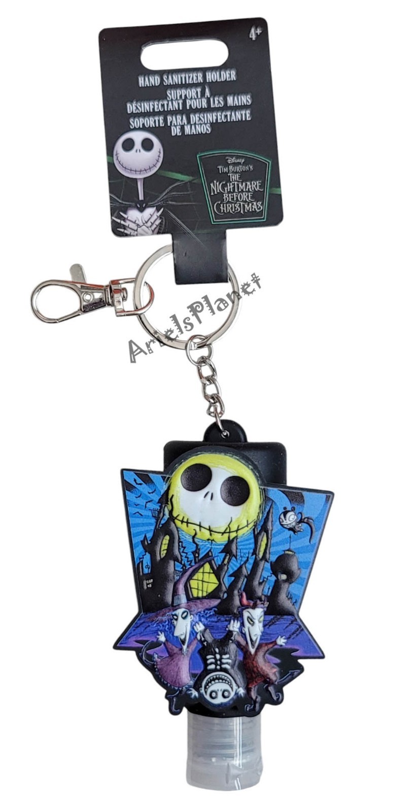 Disney Parks Nightmare Before Christmas 1 Fl oz Sanitizer Holder & Keychain