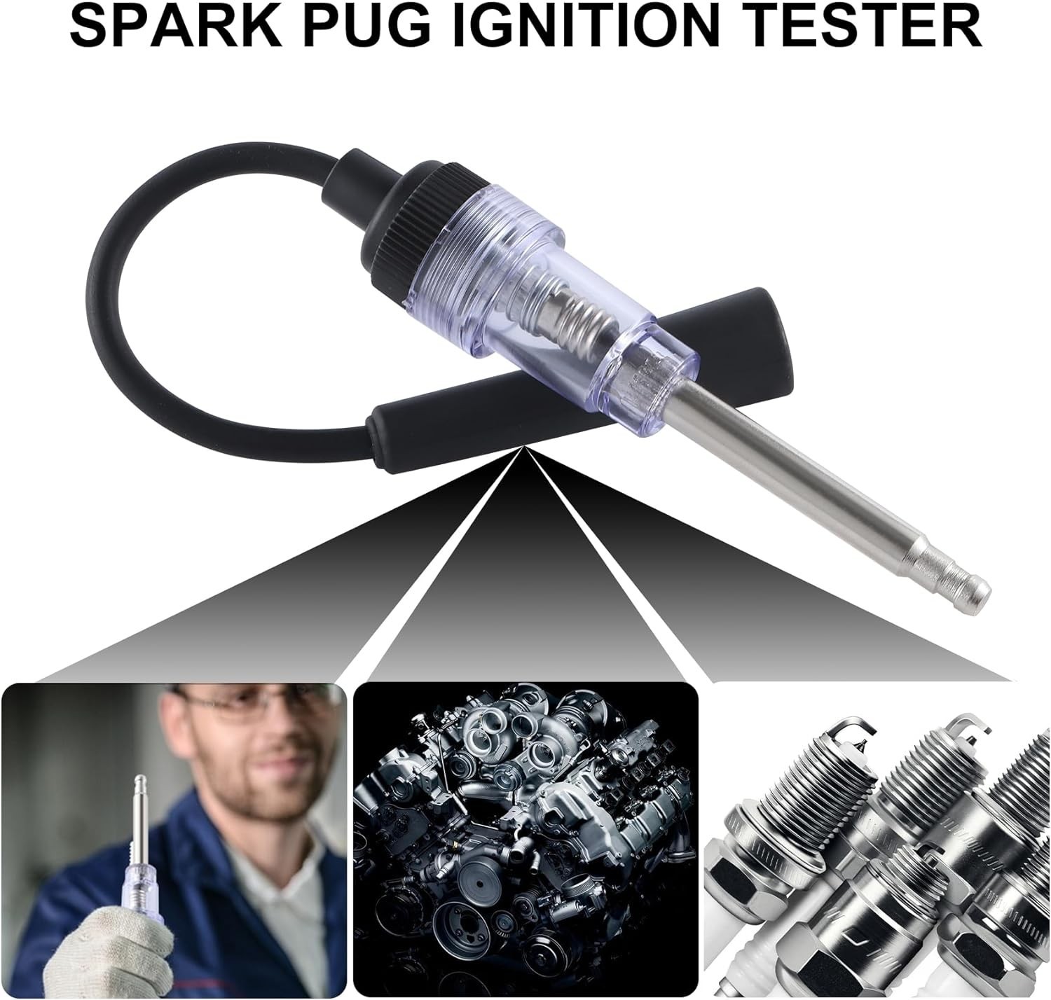 Universal Inline Spark Plug Tester 2PCS Set – Efficient Engine Verification Tool