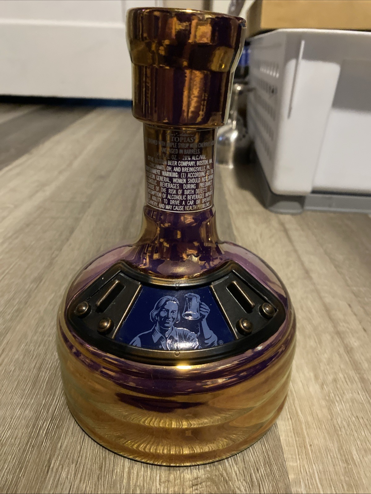 Sam Adams 2021 Utopias Empty Bottle Copper Clad Decanter Limited Edition #05361