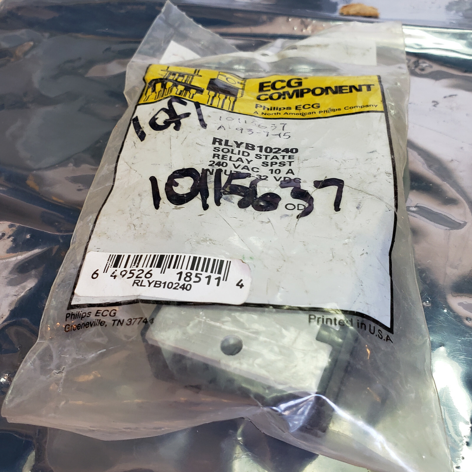 PHILLIPS ECG RLYB10240 Solid State Relay SPST 240 VAC 10a New  $25
