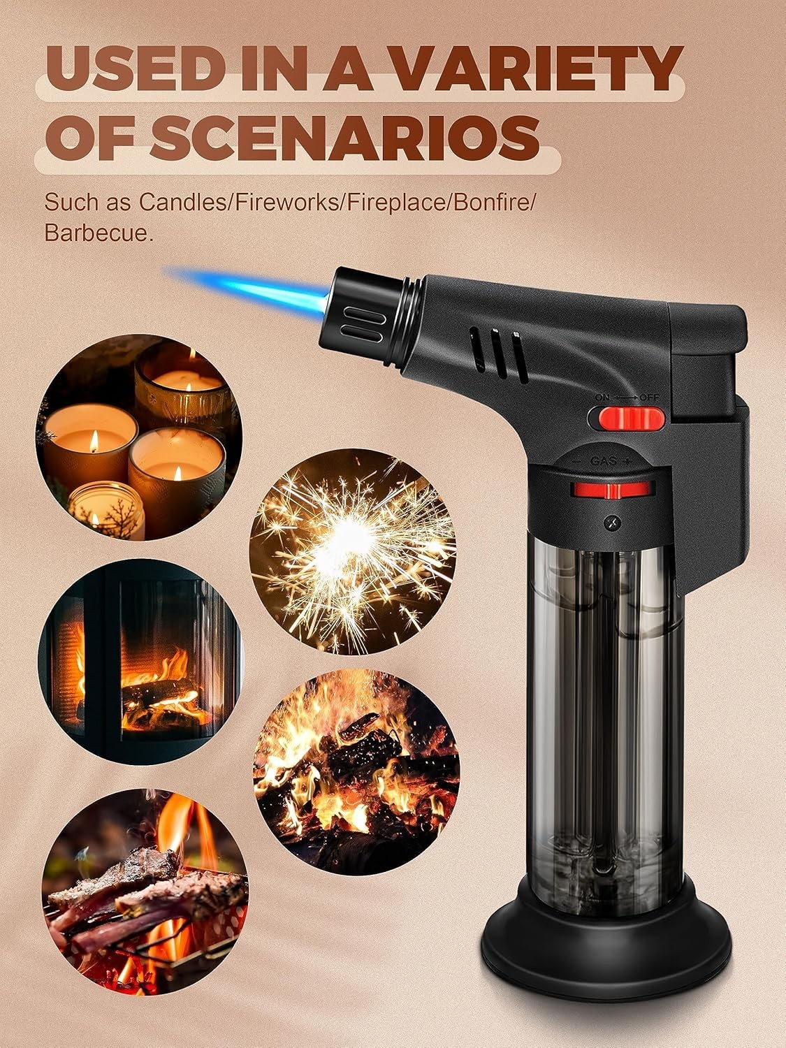 4 Pack Eagle Jet Torch Gun Lighter Adjustable Flame Windproof Butane...