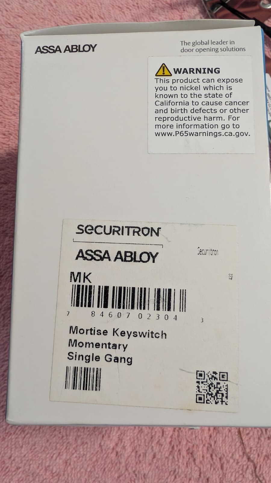 ASSA ABLOY MK MORTISE KEYSWITCH MOMENTARY SINGLE GANG