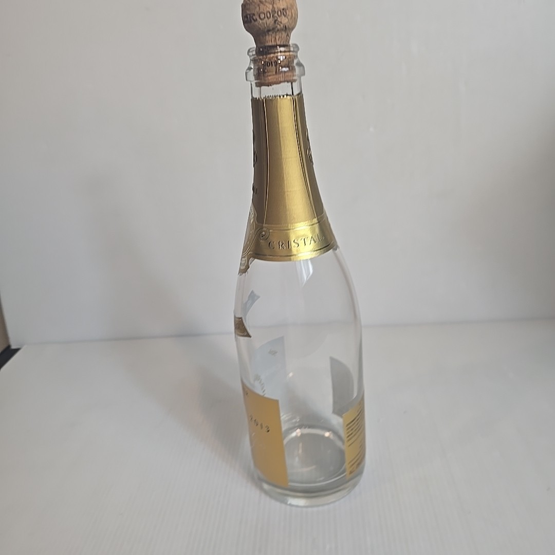 1 EMPTY Louis Roederer Cristal Champagne Empty Bottle 750 ML 2013