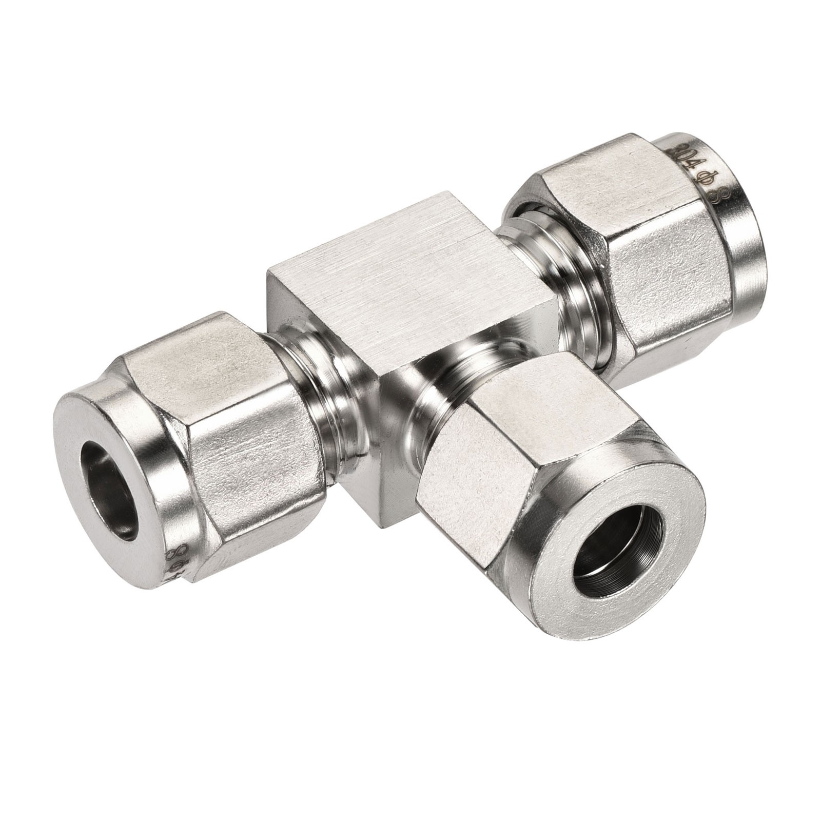 Quick Connect Air Line Compression Fitting (Silver, 8mm OD Tube)